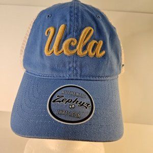 NEW UCLA‎ Bruins Blue White Mesh Zephyr Snapback Trucker Cap Hat Adult